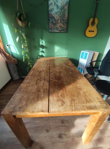 Vintage Robuuste Eikenhouten Tafel eettafel klassiek beschikbaar voor biedingen
