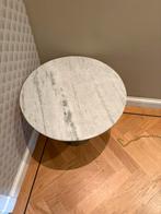 Prachtige marmer/ goud metalen ptmd bijzettafel, Metaal of Aluminium, Rond, 55 tot 75 cm, Zo goed als nieuw
