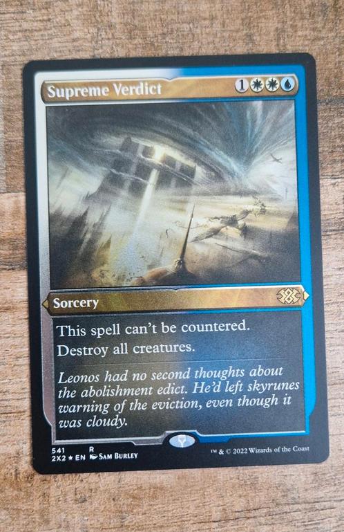 Supreme Verdict foil etched uit Double Masters 2022 MTG, Hobby en Vrije tijd, Verzamelkaartspellen | Magic the Gathering, Zo goed als nieuw
