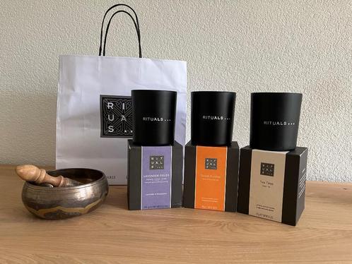 Rituals kaarsen Lavender fields, Tea time, Sweet sunrise, Huis en Inrichting, Woonaccessoires | Kandelaars en Kaarsen, Nieuw, Kaars