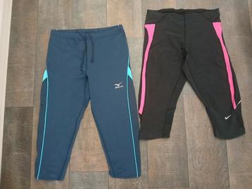 2 MOOIE CAPRI RUNNING LEGGINGS DAMES MT. M beschikbaar voor biedingen