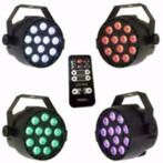 4 x 36 watt RGB Led par met afstandbediening [4-PARSet-1], Muziek en Instrumenten, Licht en Laser, Nieuw, Ophalen of Verzenden