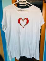 mooi wit shirt met rood hartje Janina 42 nieuw, Verzenden, Wit, Maat 42/44 (L), Nieuw