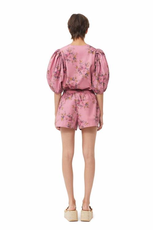 * GANNI 34 * NIEUW blouse bloem met pofmouwen. Nww € 175., Kleding | Dames, Blouses en Tunieken, Nieuw, Maat 34 (XS) of kleiner