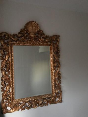 Gouden barokke spiegel/ bladgoud