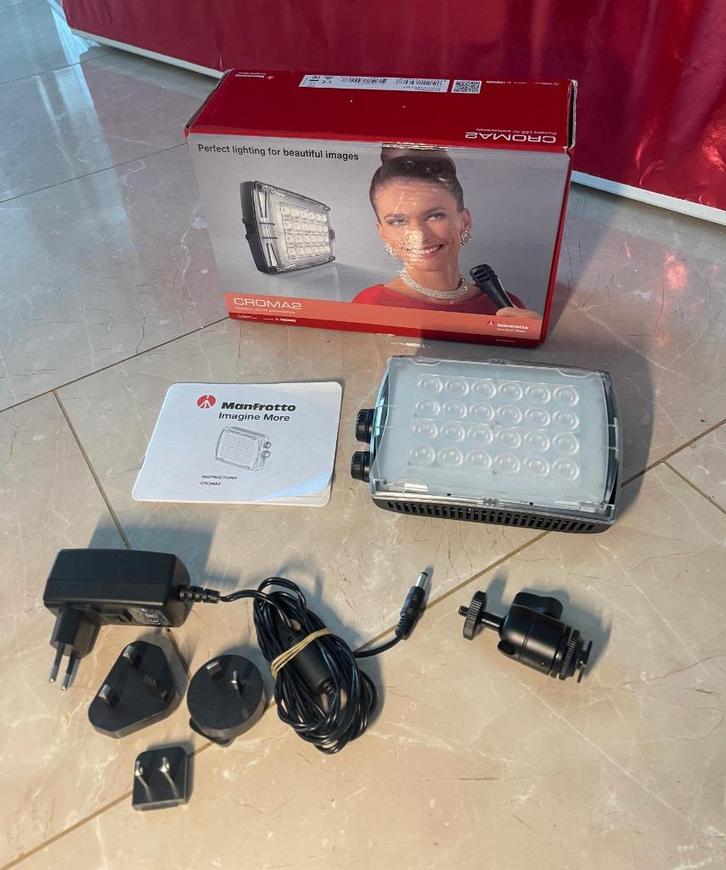MANFROTTO CROMA2 Hoogwaardige LED-lamp, Audio, Tv en Foto, Fotografie | Statieven en Balhoofden, Zo goed als nieuw, Overige typen