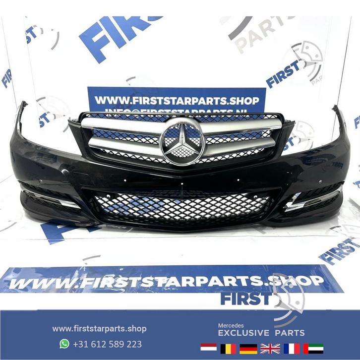 W204 C204 Mercedes C Klasse FACELIFT VOORBUMPER COMPLEET + G, Auto-onderdelen, Carrosserie en Plaatwerk, Bumper, Mercedes-Benz