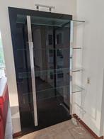 Moderne Servieskast met Glazen schappen, Ophalen, Met plank(en), 100 tot 150 cm, 200 cm of meer