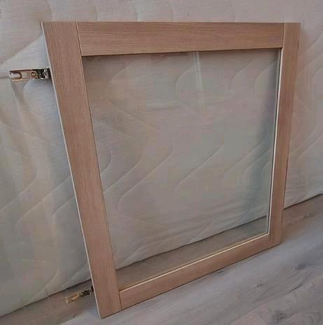 Ikea Besta deur eiken + 3 Besta glazen planken, Huis en Inrichting, Kasten | Overige, Gebruikt, Ophalen of Verzenden