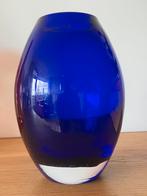 BARSKI glazen Kobalt blauwe vaas, Blauw, Aardewerk of Porselein, Ophalen of Verzenden, Zo goed als nieuw