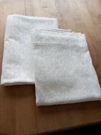 Twee roomwitte lange gordijnen met band 1.40x2.00 m, Huis en Inrichting, Stoffering | Gordijnen en Lamellen, Ophalen of Verzenden