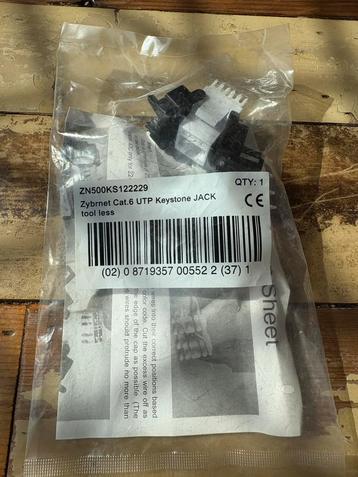 3x Grayle keystone jack Zybrnet 500 Cat.6 RJ45 toolles beschikbaar voor biedingen