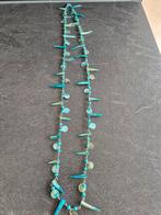 Mooie lange blauwe ketting, Sieraden, Tassen en Uiterlijk, Kettingen, Ophalen of Verzenden, Zo goed als nieuw, Blauw, Overige materialen