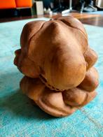 Houten Boeddha Beeld - 15cm - Ineengedoken, Ophalen of Verzenden, Gebruikt