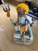 Ganesha Beeld - Hindoeïstisch Houtsnijwerk Decoratie Kunstwe, Ophalen of Verzenden
