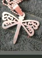 Ketting libelle, Verzenden, Nieuw, Zilver, Met hanger