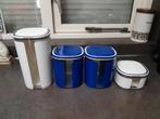 Tupperware venster voorraad bussen wit / blauw, Huis en Inrichting, Keuken | Tupperware, Ophalen of Verzenden, Gebruikt, Wit
