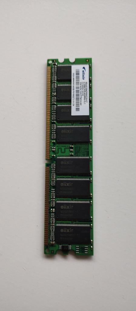 Elixir 512MB DDR RAM - PC3200U - 400MHz - CL3, Computers en Software, RAM geheugen, Ophalen of Verzenden
