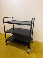 Zwarte horeca serveerwagen trolley - 3 laags, Huis en Inrichting, Ophalen, Gebruikt