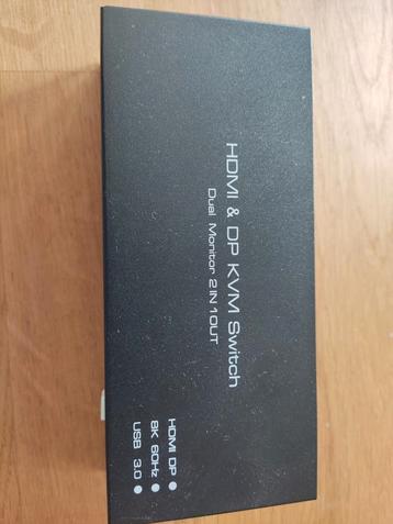HDMI & DP KVM Switch - Dual Monitor 2 in 1 Out beschikbaar voor biedingen