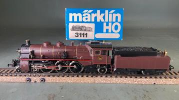 Marklin ho 3111 2C1 stoomloc 5920 NMBS Bruin , als nieuw beschikbaar voor biedingen