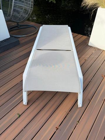 Witte Aluminium Ligstoel - Verstelbaar beschikbaar voor biedingen