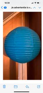 Lampion blauw zgan, Ophalen of Verzenden, Zo goed als nieuw, Versiering, Geboorte of Huwelijk