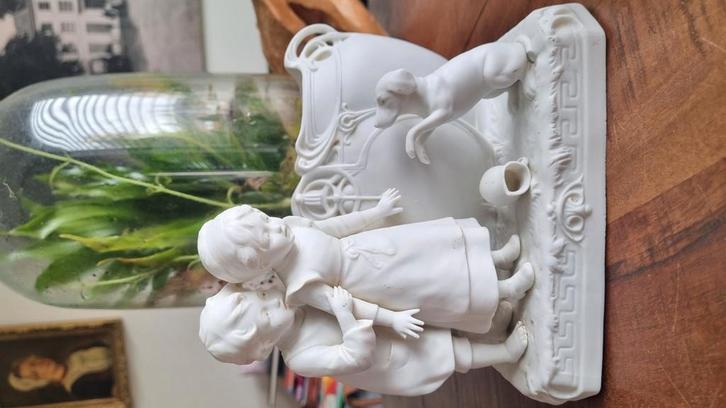 Art deco antieke plantenbak biscuit, Antiek en Kunst, Antiek | Porselein, Ophalen of Verzenden