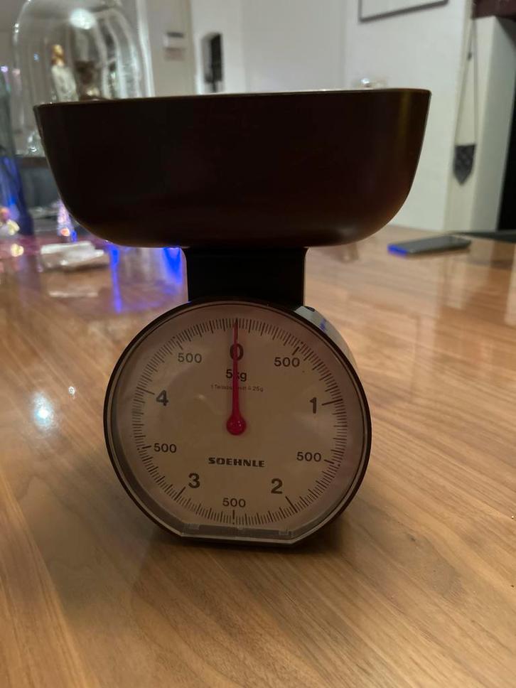 Soehnle Vintage Keukenweegschaal - Bruin, Witgoed en Apparatuur, Weegschalen, Gebruikt, Analoog, Keukenweegschaal, Ophalen of Verzenden