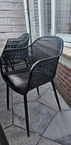 6x Tuinstoelen van Xenos - Zwart Rotan Look, Tuin en Terras, Ophalen of Verzenden, Gebruikt, Rotan