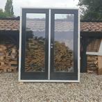hardhouten tuindeuren/ dubbele/ openslaande deuren/pui, Doe-het-zelf en Verbouw, Kozijnen en Schuifpuien, Ophalen, Gebruikt, Deurkozijn