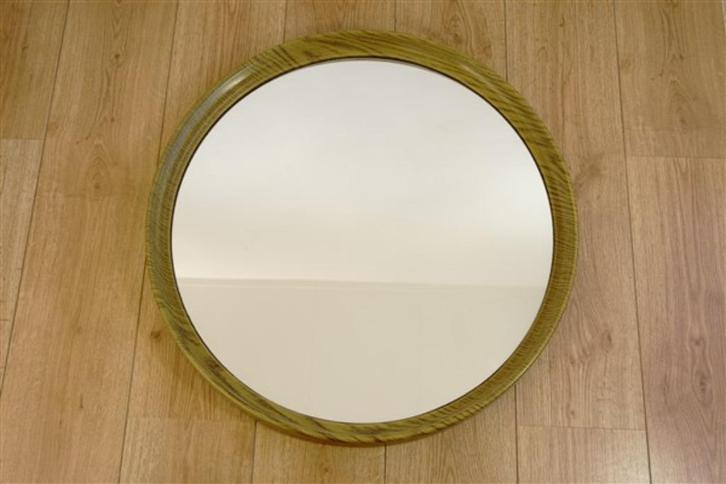 Vintage spiegel, kunststof, Huis en Inrichting, Woonaccessoires | Spiegels, Gebruikt, 50 tot 75 cm, Minder dan 100 cm, Ovaal, Ophalen of Verzenden