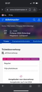 Pinkpop ticket zaterdag 2024 te koop!, Tickets en Kaartjes, Eén persoon