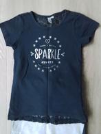 Zgan  blauw shirtje mt 116-122, Kinderen en Baby's, Kinderkleding | Maat 116, Ophalen of Verzenden, Zo goed als nieuw, Meisje