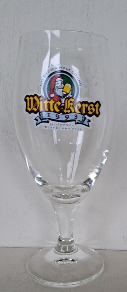 Gulpener Bierglas Witte Kerst 1993, Verzamelen, Biermerken, Zo goed als nieuw, Glas of Glazen, Gulpener, Verzenden