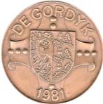 DE GORDYK 1981, Postzegels en Munten, Penningen en Medailles, Ophalen of Verzenden, Overige materialen