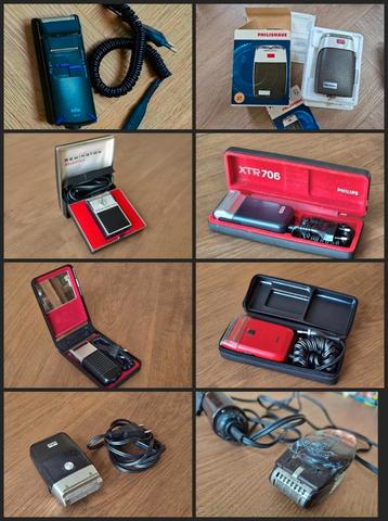 8 vintage elektrische scheerapparaten  beschikbaar voor biedingen