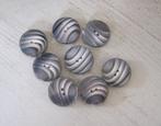 Vintage knopen, grijs gestreept, Ophalen of Verzenden, Nieuw, Knoop of Knopen