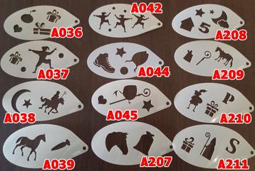 schminksjablonen sint piet paard staf mijter zak 1,25 pst  beschikbaar voor biedingen