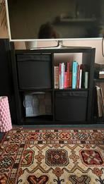 Zwarte 4 vaks Kallax, Huis en Inrichting, Ophalen, Gebruikt, Minder dan 150 cm, Minder dan 100 cm
