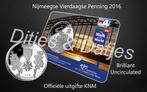 100ste Nijmeegse Vierdaagse Penning 2016 in coincard KNM, Postzegels en Munten, Penningen en Medailles, Ophalen of Verzenden