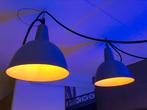2 stuks Philips emaille fabriekslampen ca. 1950, Huis en Inrichting, Lampen | Hanglampen, Ophalen