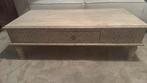 Oosterse salontafel whitewash finish., Huis en Inrichting, Tafels | Salontafels, 100 tot 150 cm, Nieuw, Minder dan 50 cm, Rechthoekig