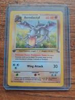 Aerodactyl holo/first edition prerelease pokemonkaart, Ophalen of Verzenden, Zo goed als nieuw, Losse kaart, Foil