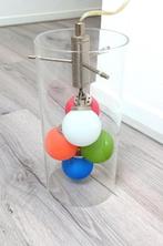 kenwell design hanglamp met 5 gekleurde glazen ballen, Huis en Inrichting, Lampen | Hanglampen, Ophalen of Verzenden, Glas, Minder dan 50 cm