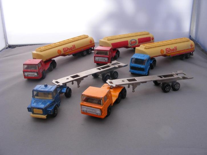 Majorette opleggers Bernard, Mercedes Esso SHELL 1/100, Hobby en Vrije tijd, Modelauto's | Overige schalen, Gebruikt, Bus of Vrachtwagen