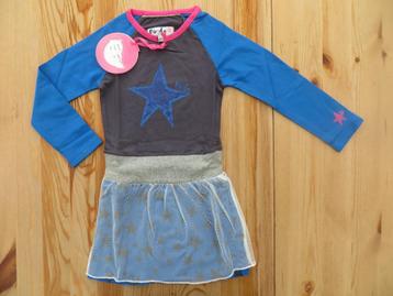 Nieuw blauw/grijs jurkje Birds maat 98 beschikbaar voor biedingen