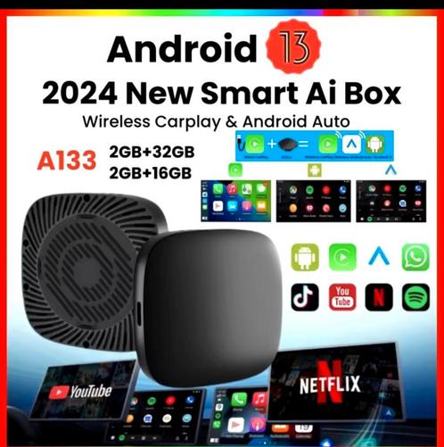 2024 Smart AI Box CarPlay Android Auto - Android 13, Auto diversen, Auto-accessoires, Nieuw, Ophalen of Verzenden