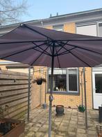 Grote parasol 300cm met voet, Ophalen, Gebruikt, 2 tot 3 meter, Stokparasol