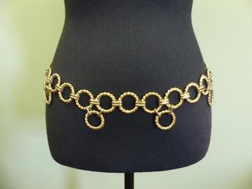 Vintage goudkleurige metalen ketting riem | HIP 2eHands |